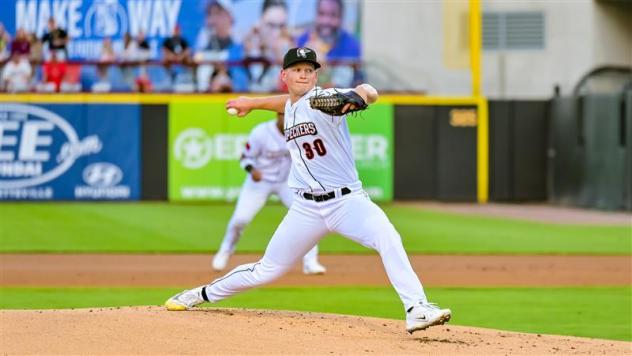 Fayetteville Woodpeckers' Gabel Pentecost in action
