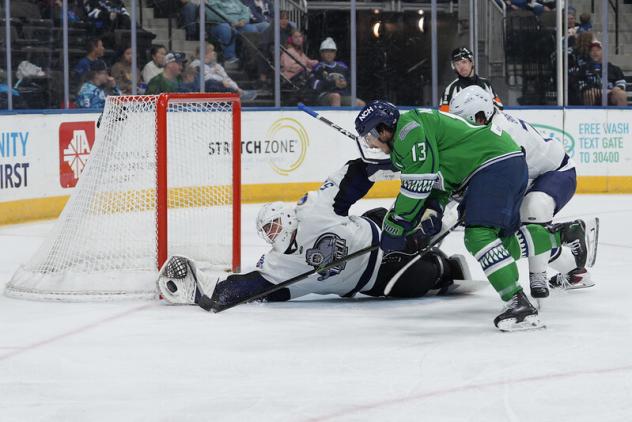Florida Everblades forward Craig Needham vs. the Jacksonville Icemen