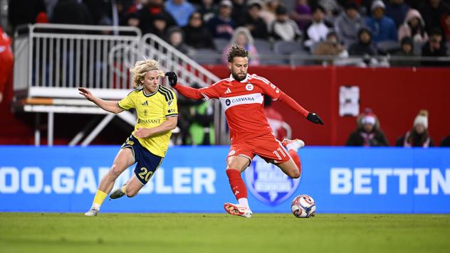 Nashville SC's Eddi Tagseth versus Chicago Fire FC's Philip Zinkernagel
