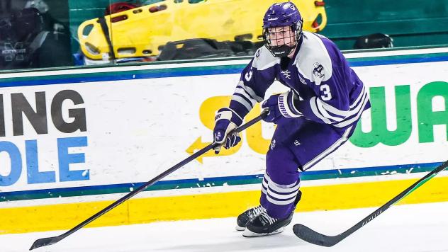 Defenseman Mitchell Becker with Niagara University
