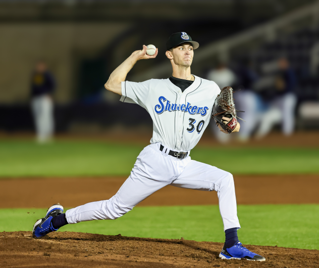 Biloxi Shuckers pitcher Jaron DeBerry