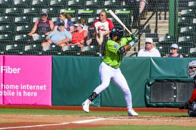Outfielder Myles Smith with the Daytona Tortugas