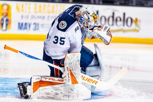Worcester Railers goaltender Parker Gahagen