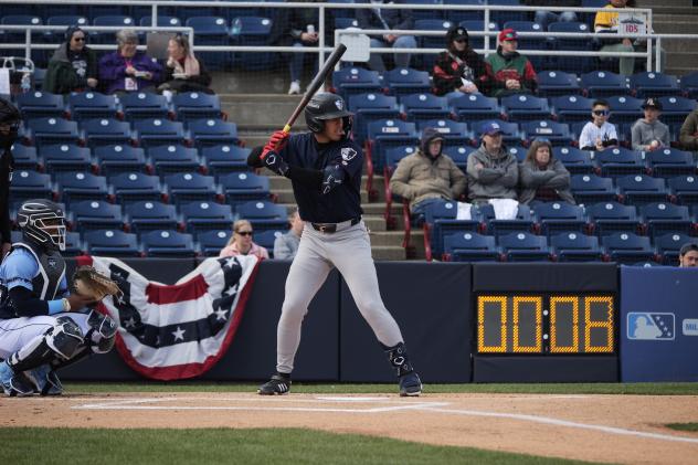 Nick Torres at bat for the Somerset Patriots