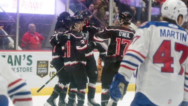 Adirondack Thunder celebrate a goal