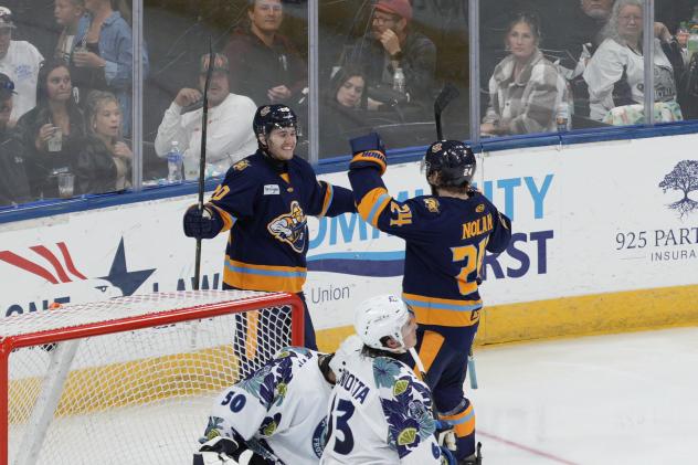 Atlanta Gladiators' Kirklan Irey and Ryan Nolan on game night