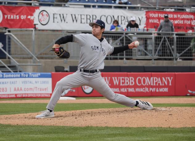 Somerset Patriots pitcher Kyle Carr