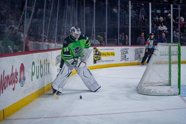 Savannah Ghost Pirates goaltender Vinnie Purpura