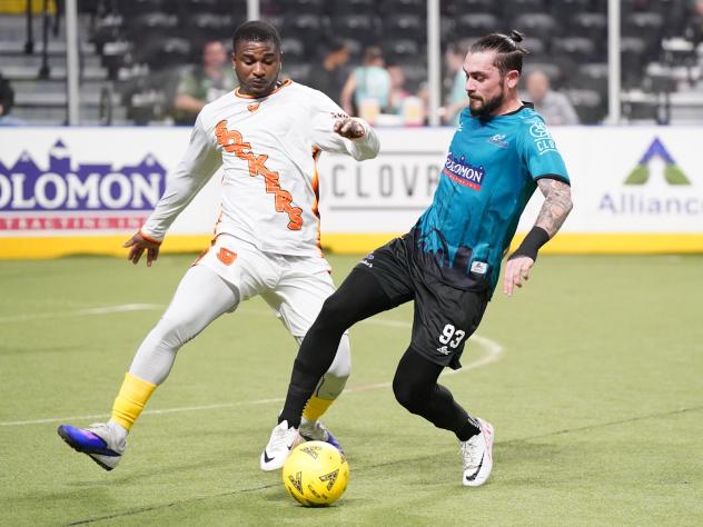St. Louis Ambush defender Jeff Michaud vs. the San Diego Sockers