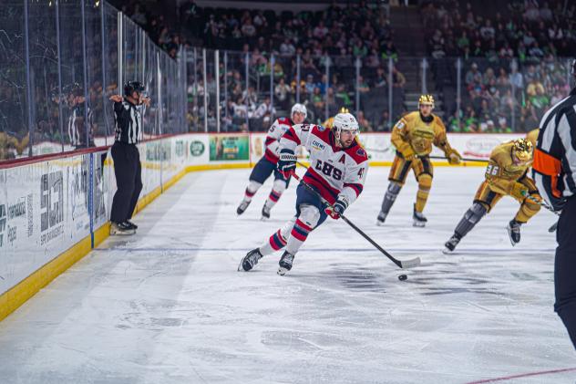 South Carolina Stingrays forward Simon Pinard with the puck