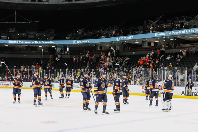 Greenville Swamp Rabbits salute their fans