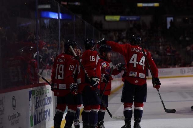 South Carolina Stingrays celebrate a goal