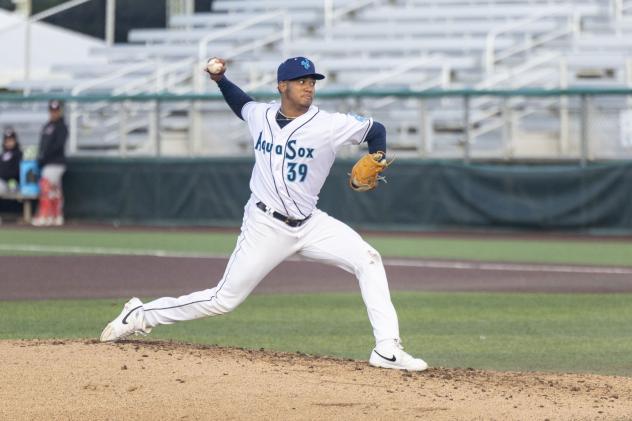 Pitcher Joseph Hernandez with the Everett AquaSox