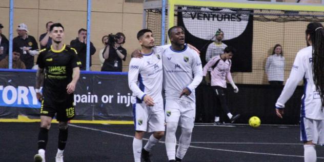 Charlie Gonzalez and Tavoy Morgan of the San Diego Sockers