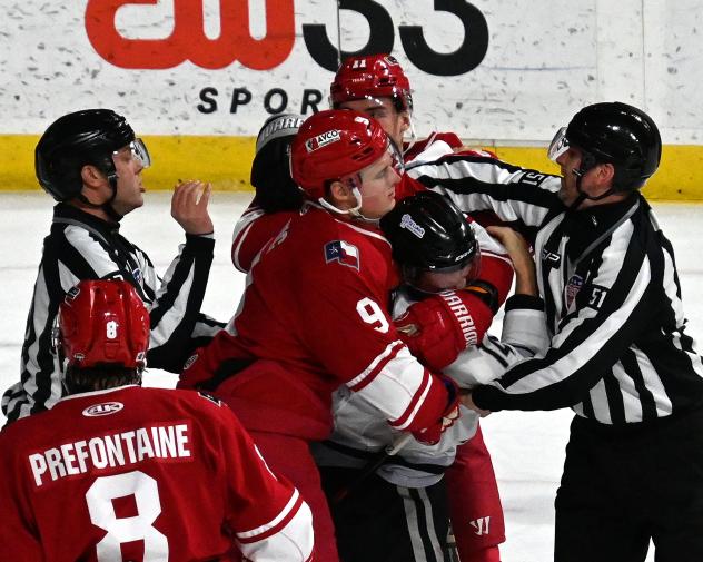 Allen Americans mix it up with the Idaho Steelheads