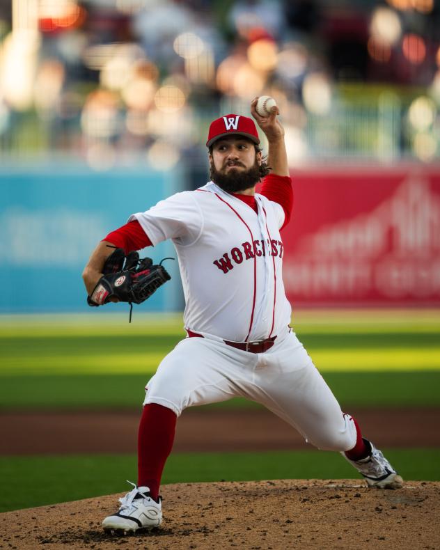 Worcester Red Sox pitcher Michael Sansone
