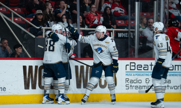 Springfield Thunderbirds exchange congratulations