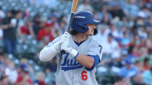 Tulsa Drillers' Jake Gelof at bat