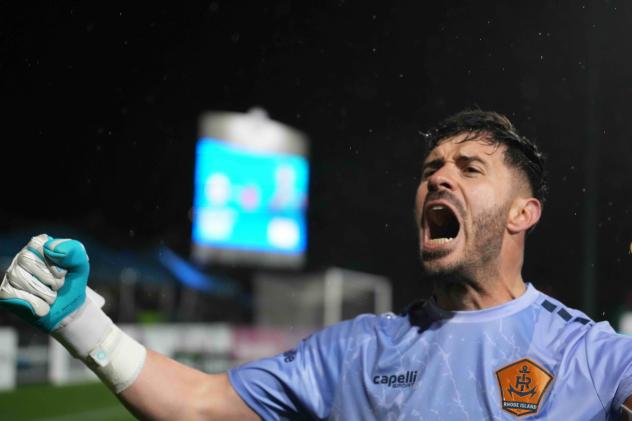 Rhode Island FC goalkeeper Koke Vegas