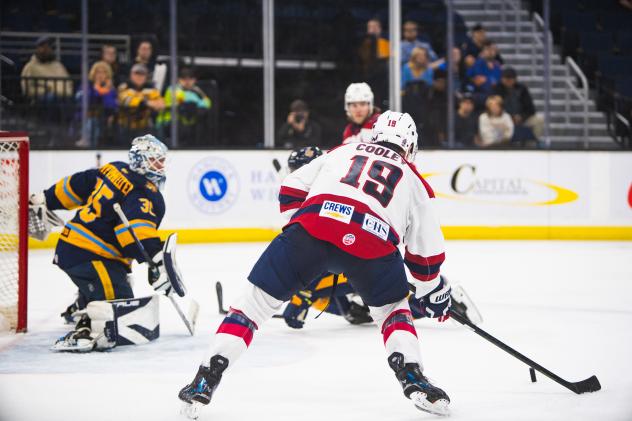 South Carolina Stingrays forward Stanley Cooley vs. the Atlanta Gladiators