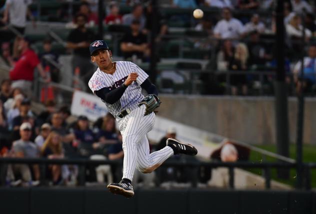 George Lombard Jr. with the Somerset Patriots