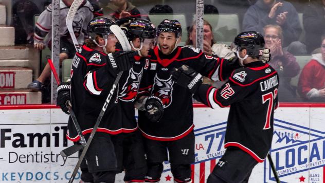 Adirondack Thunder celebrate a goal