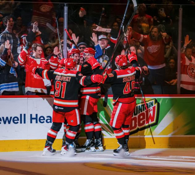 Grand Rapids Griffins celebrate win