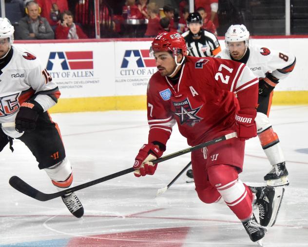 Allen Americans' Mark Duarte in action