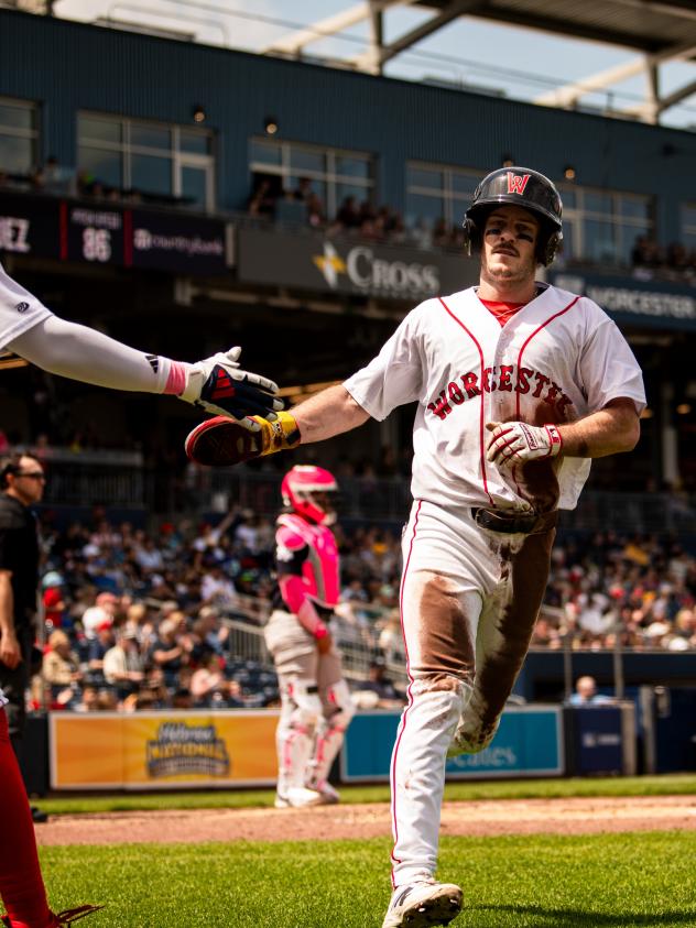 Worcester Red Sox left fielder Braiden Ward