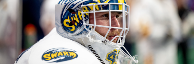 Georgia Swarm goaltender Brett Dobson