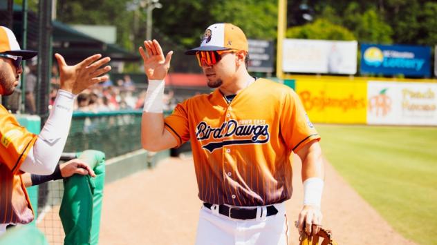 Down East Bird Dawgs exchange high fives