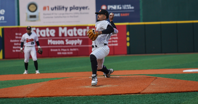 Long Island Ducks pitcher Michael Dominguez