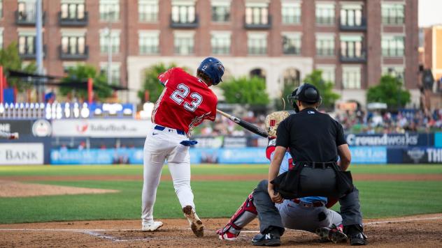 Tulsa Drillers' Kyle Nevin at bat