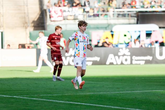 Oakland Roots SC's Charlie Wachs on the field