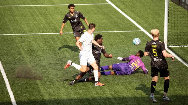 Louisville City FC gets a shot past Union Omaha