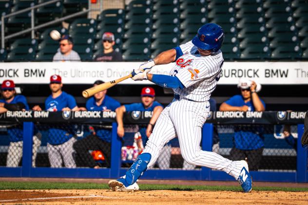Ben Rortvedt at bat for the Syracuse Mets