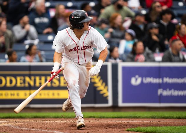 Worcester Red Sox right fielder Nate Eaton