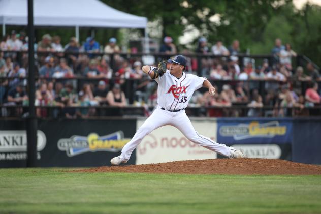 St. Cloud Rox' Isaiah Salas in action