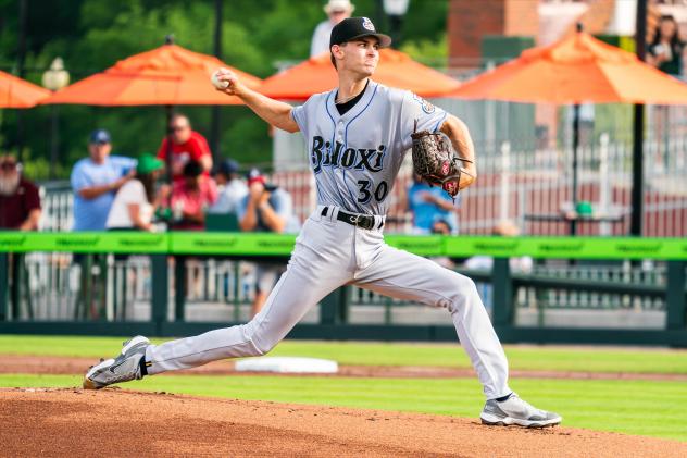Biloxi Shuckers pitcher Jaron DeBerry