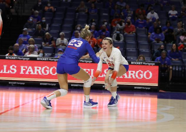 Marlie Monserez and Elli McKissock with the Florida Gators
