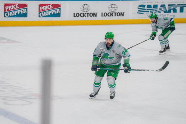 Florida Everblades' Jesse Lansdell on the ice