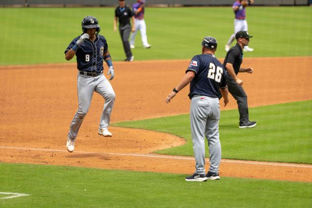 Luis Verdugo of the San Antonio Missions rounds the bases