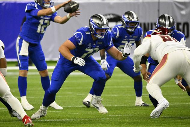 St. Louis Battlehawks offensive lineman Spencer Rolland