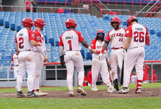 Ottawa Titans meet at home plate