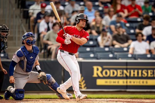 Matt Thaiss of the Worcester Red Sox