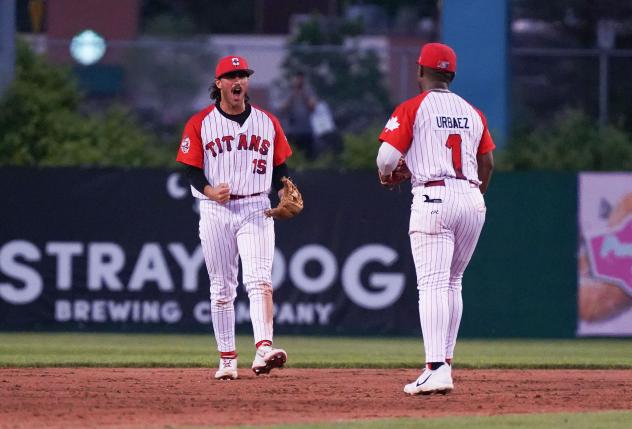 Ottawa Titans' Thomas Ferroggiaro and Jackie Urbaez on game night