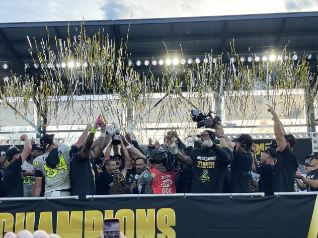 Louisville Kings celebrate the United Bowl title