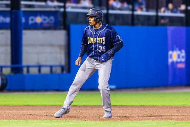 Charleston RiverDogs outfielder Angel Mateo