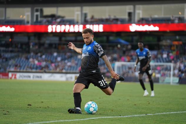 FC Tulsa's Grant Robinson in action