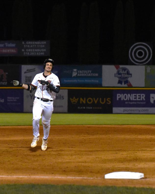 Tri-City ValleyCats outfielder Jake Reinisch rounds the bases